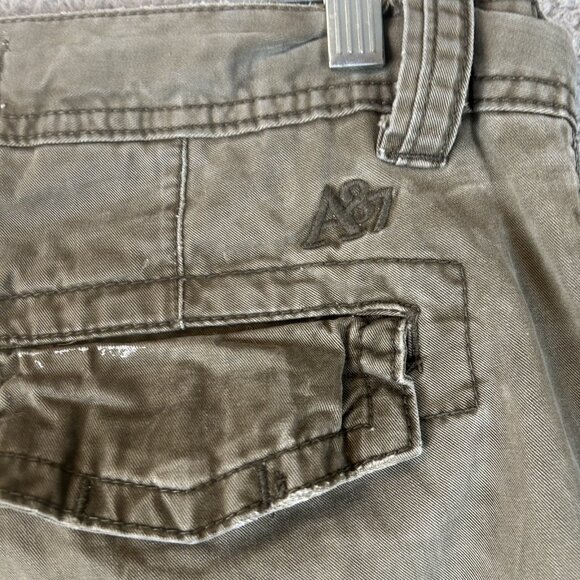 Vintage Aeropostale Pants Mens 33x32 Beige Cargo Paratrooper Drawstring Y2K - Picture 7 of 7